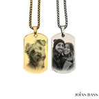 Colar Masculino Tag - Foto Personalizável