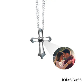 Colar Crucifixo - Foto Personalizável