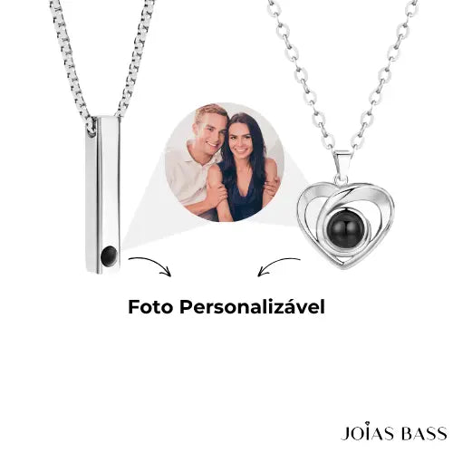 Kit Colares Casal - Foto Personalizável