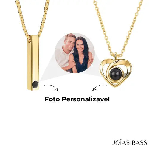 Kit Colares Casal - Foto Personalizável
