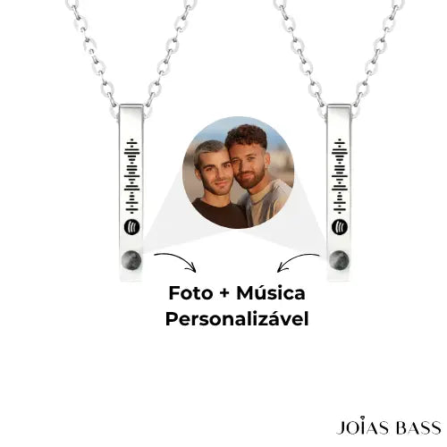 Kit de Colares Barra - Foto e Música Personalizável