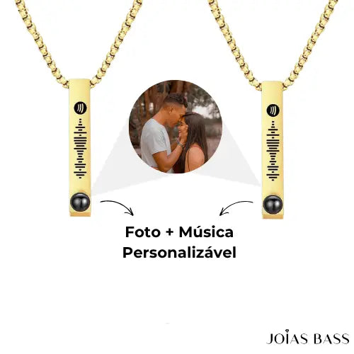 Kit de Colares Barra - Foto e Música Personalizável