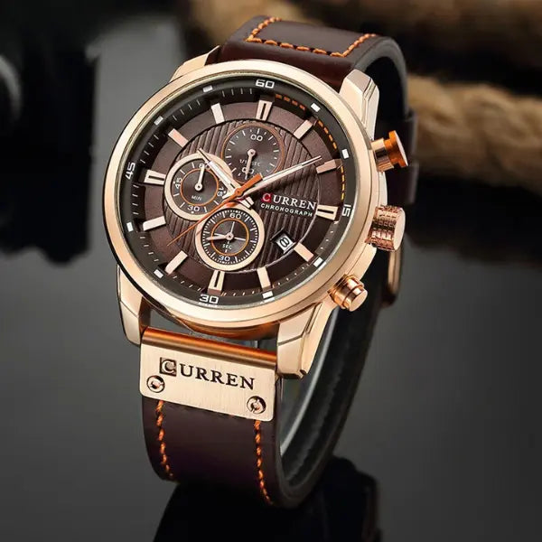Relógio Masculino - Curren Elegance Couro
