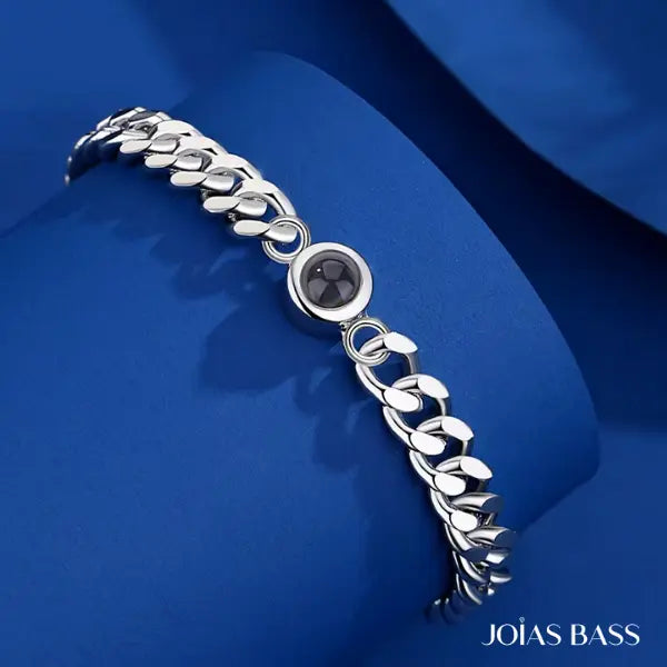 Pulseira Masculina Memórias - Foto Personalizável