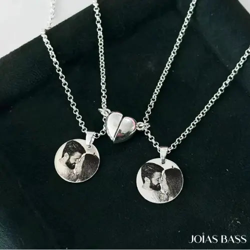 Par de Colares Nós 2 - Foto Personalizável