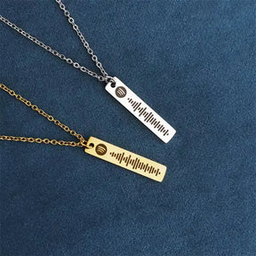 Colar Placa Spotify - Música + Escrita Personalizável