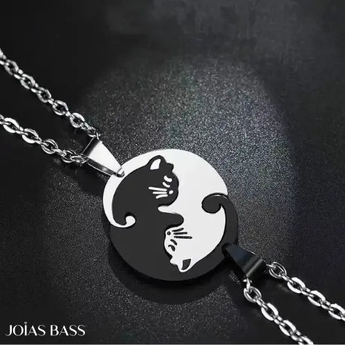 Par de Colares - Gatinhos Yin-Yang