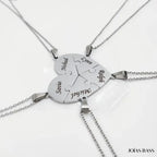 Colar Pedaços do Coração - Nomes Personalizáveis