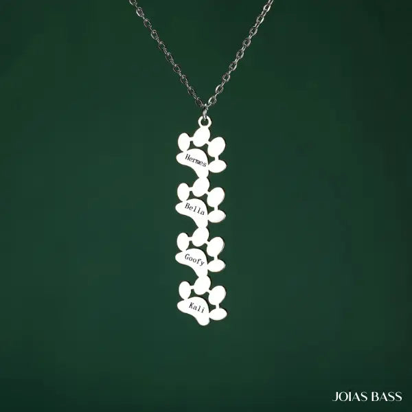 Colar Patinhas Eternas - Nome Personalizável