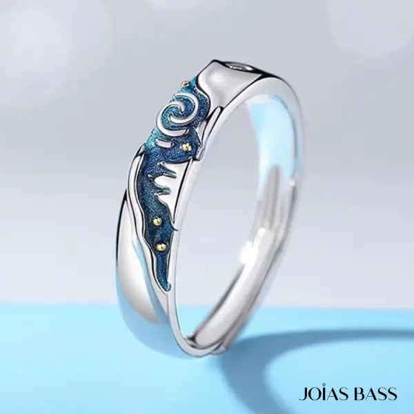 Par de Alianças - A Noite Estrelada de Van Gogh