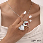 Colar Coração Relicário - Foto + Escrita Personalizável