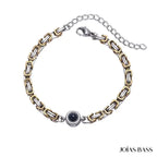 Pulseira Masculina Entrelaços - Foto Personalizável