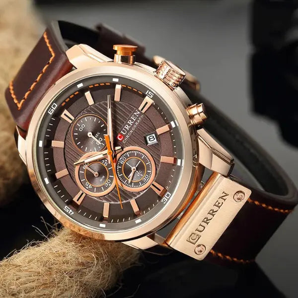 Relógio Masculino - Curren Elegance Couro