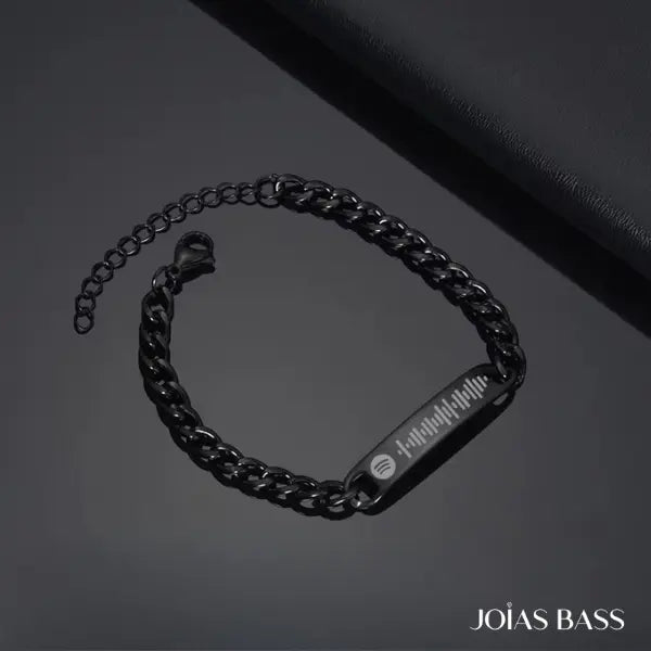 Pulseira Masculina Spotify - Música Personalizável