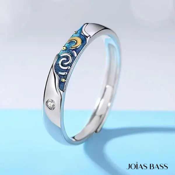 Par de Alianças - A Noite Estrelada de Van Gogh