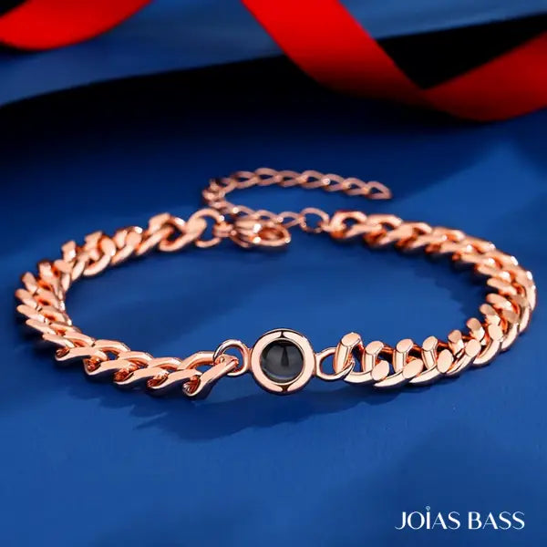 Pulseira Masculina Memórias - Foto Personalizável