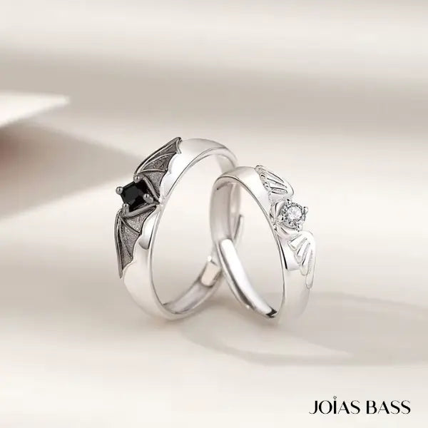 Par de Alianças - Demon & Angel