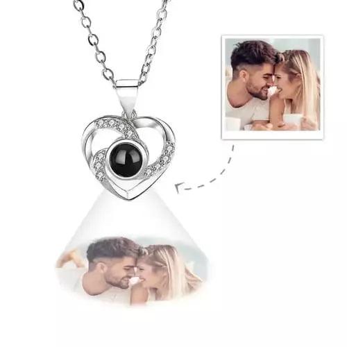 Colar Coração Zircônico - Foto Personalizável - My Store