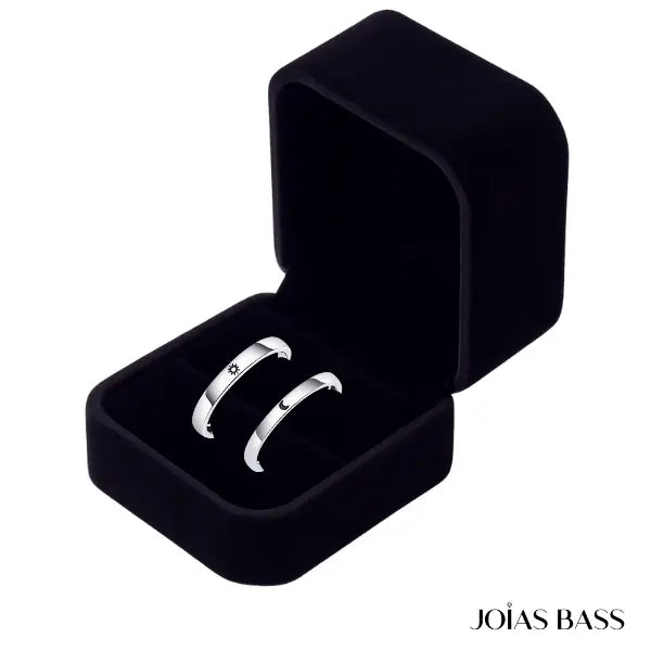 Par de Alianças - Sol e Lua