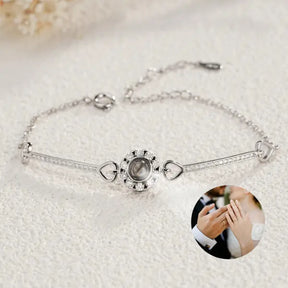 Pulseira Cravejada - Foto Personalizável