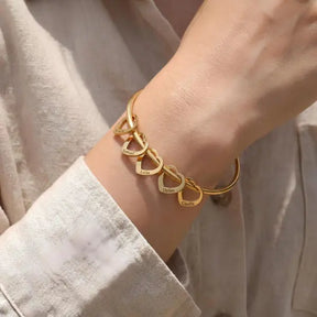Pulseira Corações - Nomes Personalizáveis