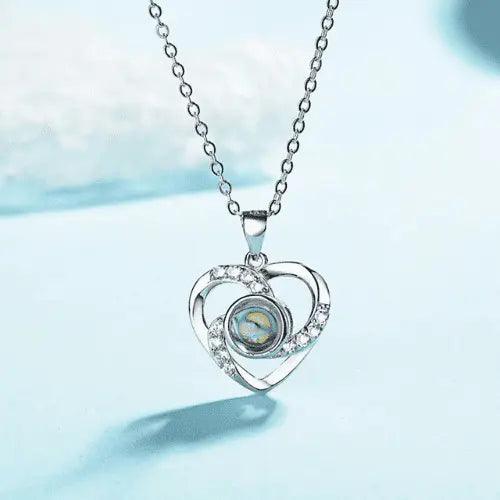 Colar Coração Zircônico - Foto Personalizável - My Store