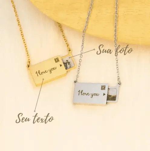 Colar Envelope - Foto + Escrita Personalizável - My Store