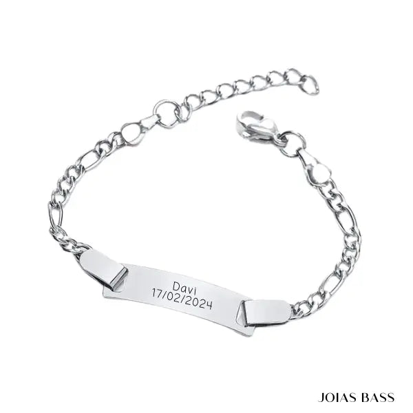 Pulseira Infantil - Nome + Data Personalizável