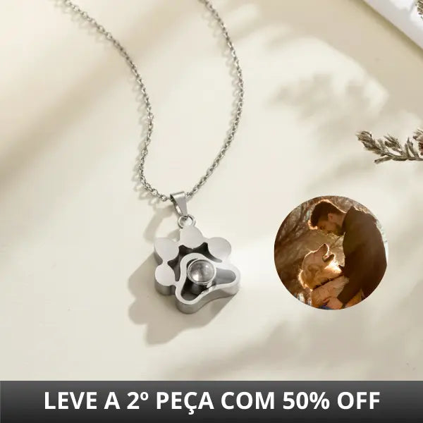 Colar Patinha - Foto Personalizável