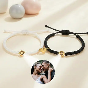 Par de Pulseiras Magnéticas - Foto Personalizável
