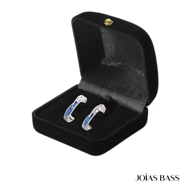 Par de Alianças - Estrela Brilhante