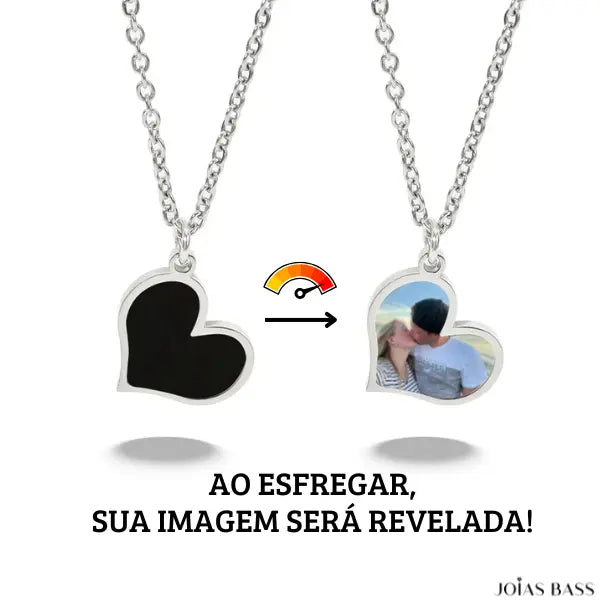 Colar Mágico Coração - Foto Personalizável
