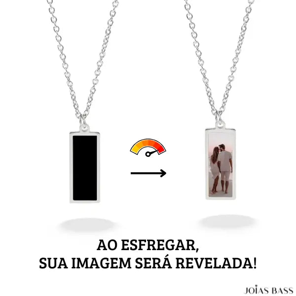 Colar Mágico Plaquinha - Foto Personalizável