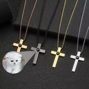 Colar Cruz - Foto + Escrita Personalizável - My Store