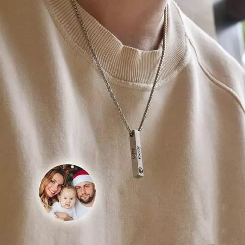 Colar Barra - Foto + Escrita Personalizável - My Store