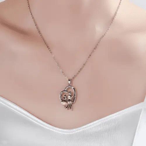 Colar Amor de Mãe e Filha + Caixa com Rosa - My Store