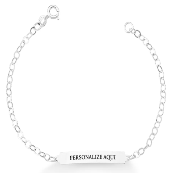 Pulseira Placa - Escrita Personalizável