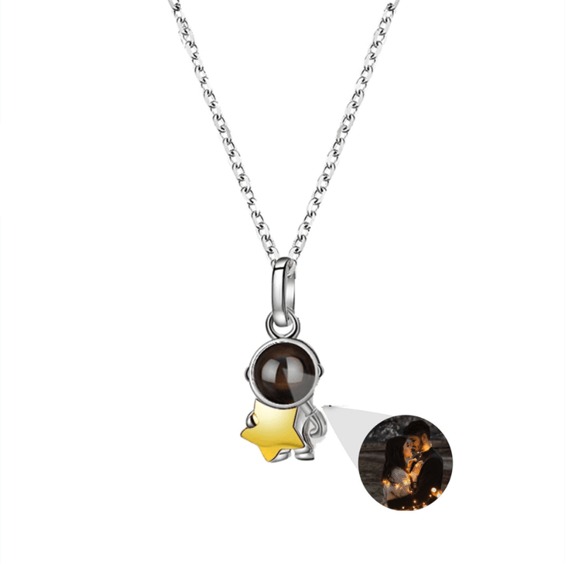 Par de Colares Astronautas - Foto Personalizável - My Store