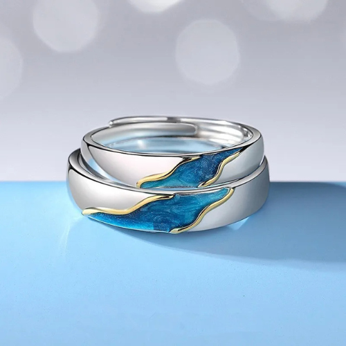 Par de Alianças - Mar Azul - My Store