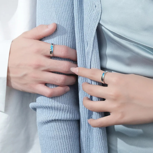 Par de Alianças - Mar Azul - My Store