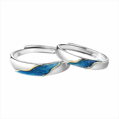 Par de Alianças - Mar Azul - My Store