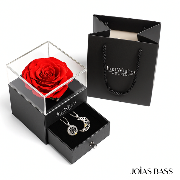 Par de Colares Sol e Lua - Foto Personalizável