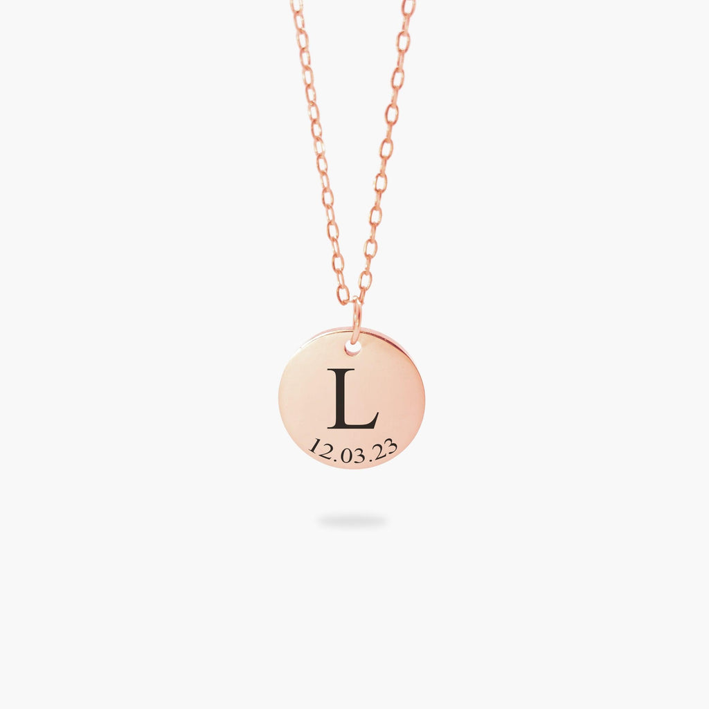 Colar Personalizado - Letra Inicial e Data