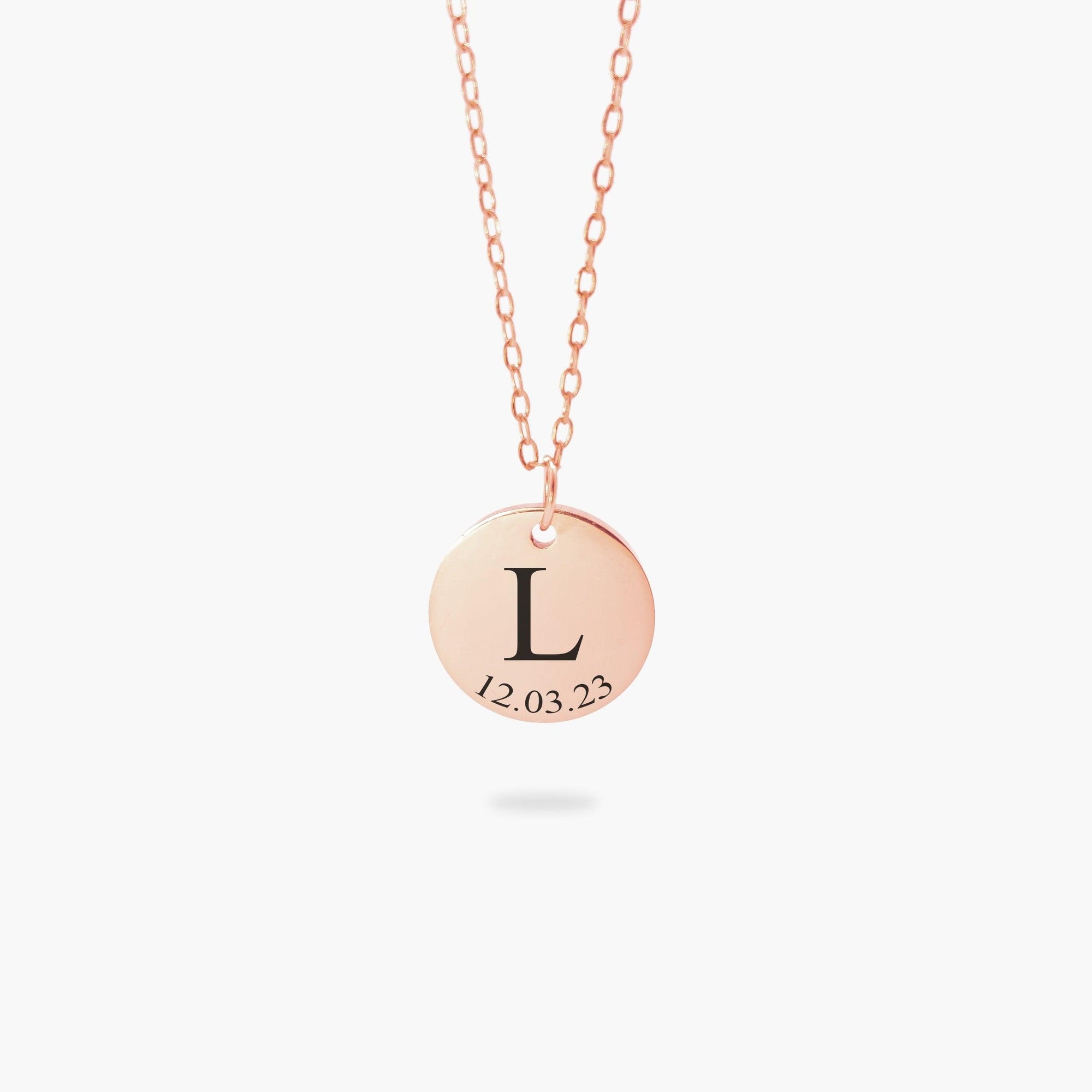 Colar Personalizado - Letra Inicial e Data