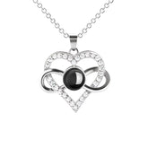 Colar Coração Infinito - Foto Personalizável