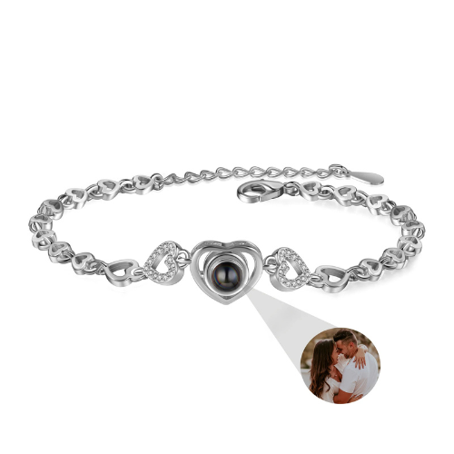 Pulseira Corações - Foto Personalizável - My Store