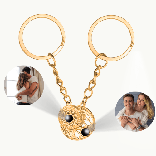 Par de Chaveiro Sol e Lua - Foto Personalizável - My Store