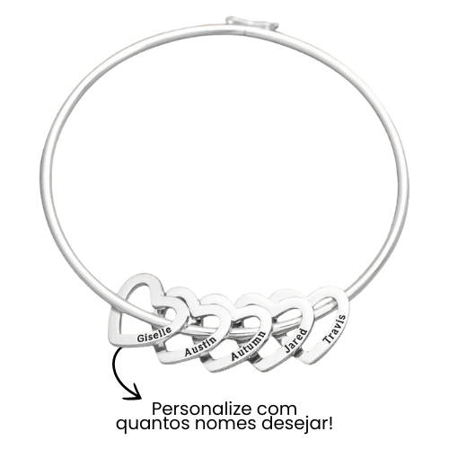 Pulseira Corações - Personalizada com Nomes - My Store