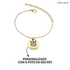 Pulseira Medalha Pet - Personalizado com Foto