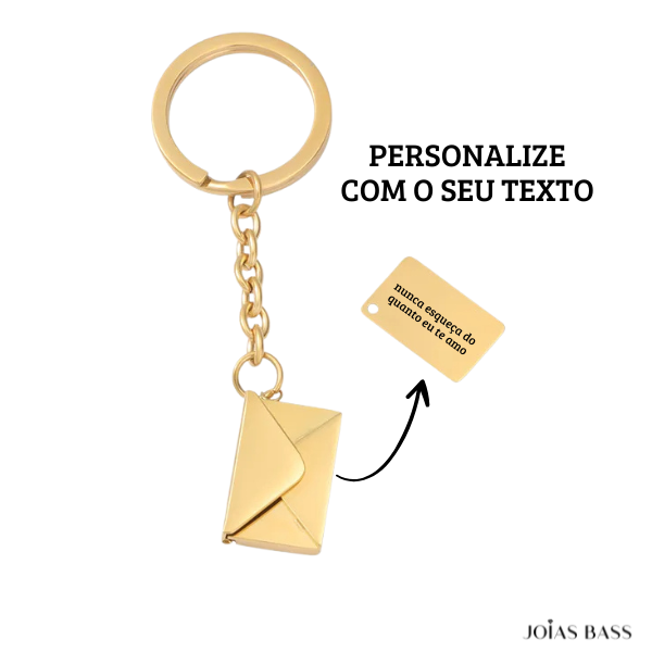 Chaveiro Cartinha - Personalizado com Escrita